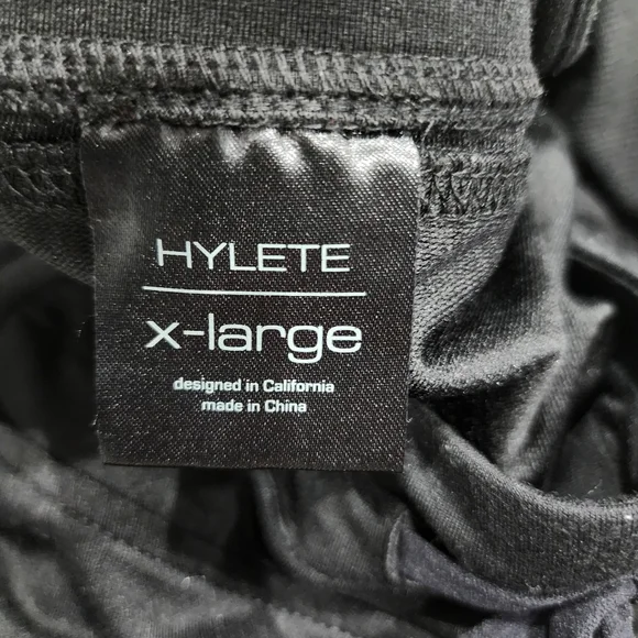 Hylete Womens Running Shorts XLarge Athletic Fitted Black Tie Drawstring - Picture 5 of 5